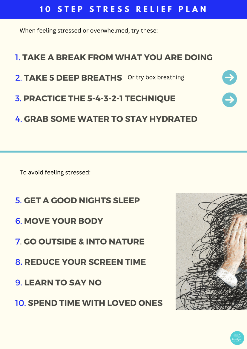 10 Steps Stress Relief Plan